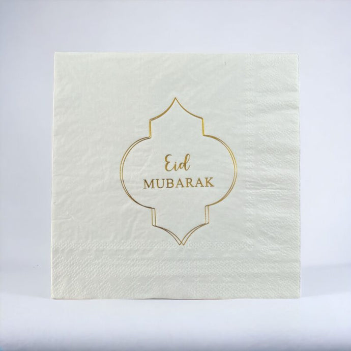 Eid mubarak servetten wit goud feest