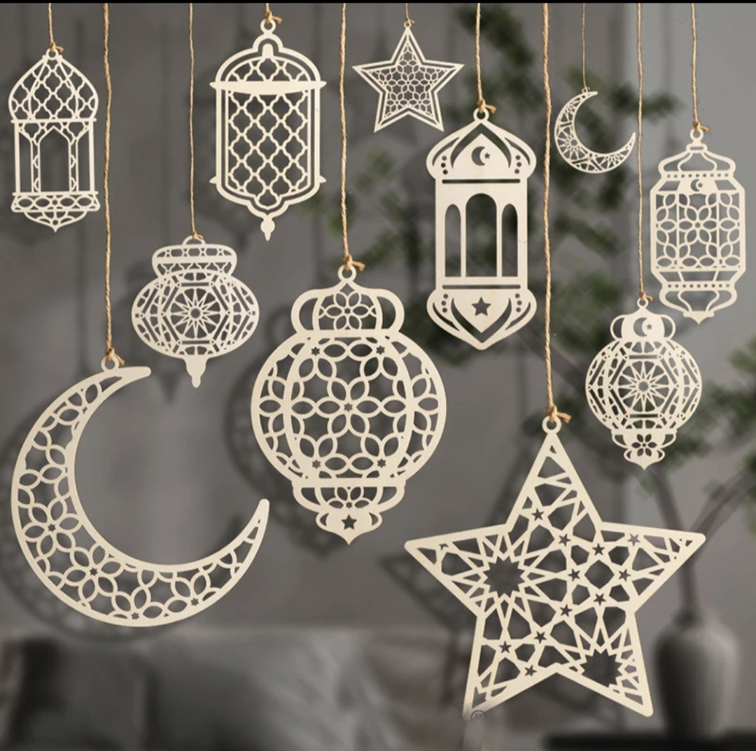 Houten hangers decoratie ramadan eid