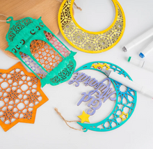 Load image into Gallery viewer, Houten hangers knutselen diy kinderen ramadan
