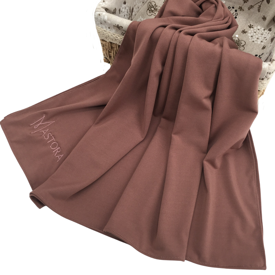 Jersey hijab deep taupe noenshop