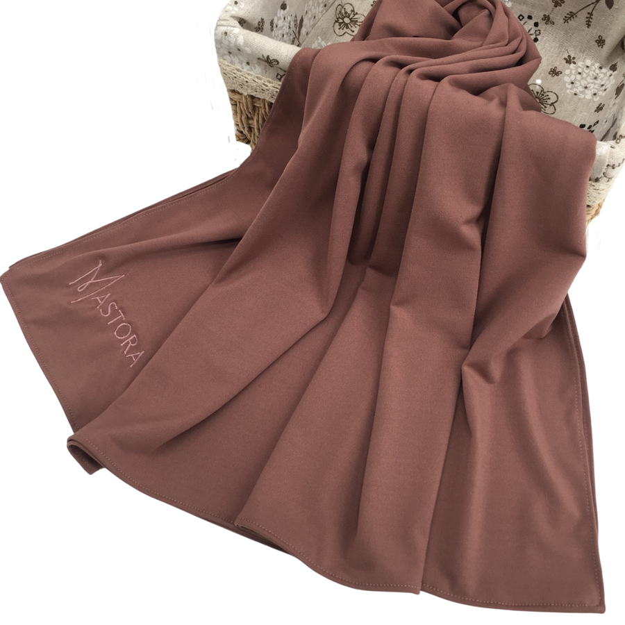 Jersey hijab deep taupe noenshop