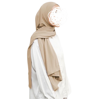 Katoenen hijab beige noenshop