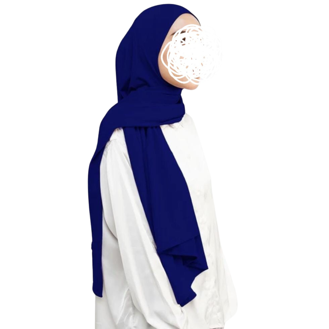 Katoenen hijab donkerblauw noenshop