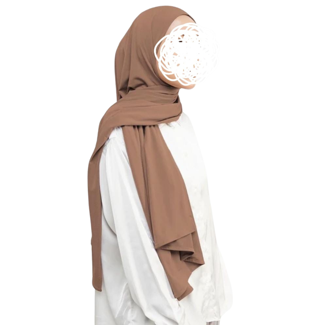 Katoenen hijab taupe noenshop