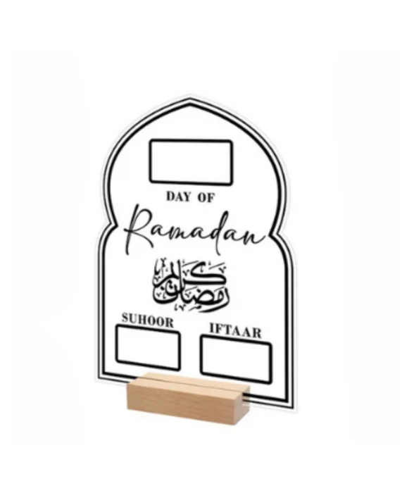 Ramadan aftelkalender dagen, whiteboard, transparant
