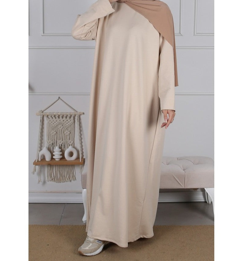 abaya dress winter beige