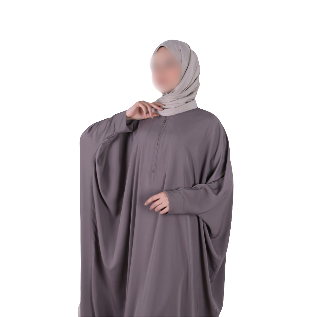 Farasha abaya met rits taupe