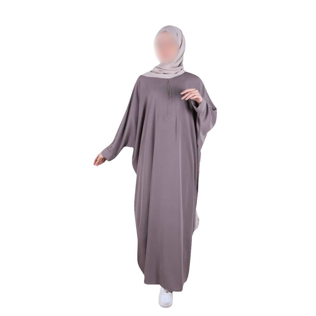 Farasha abaya met rits taupe