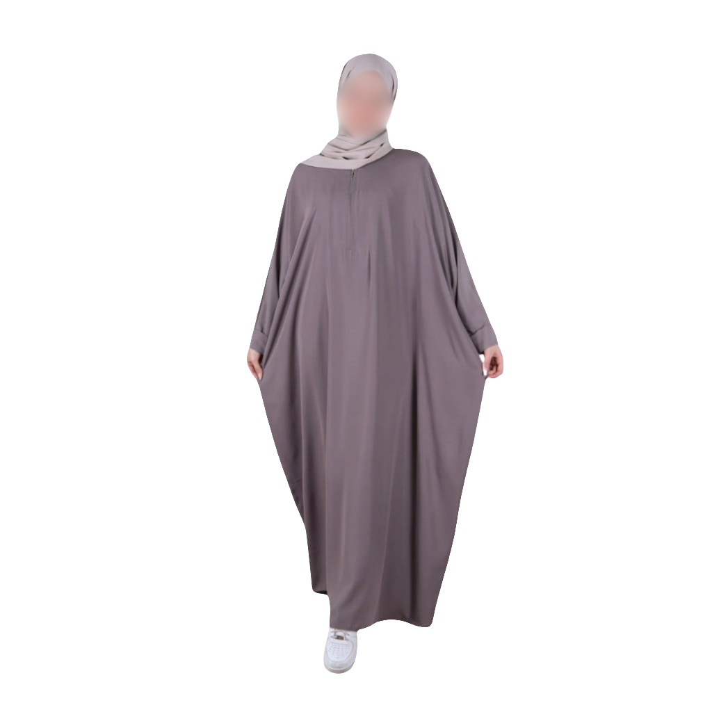 Farasha abaya met rits taupe