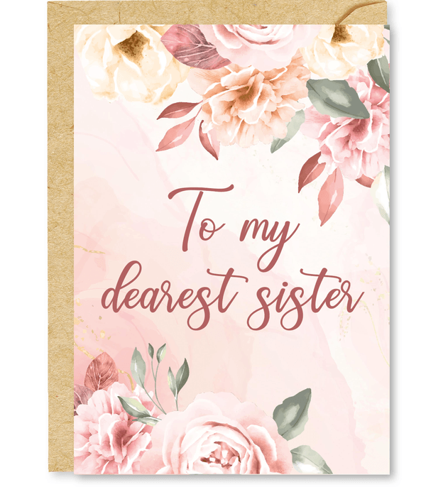 Wenskaart islam zus sister to my dearest zuster kaart kaarten