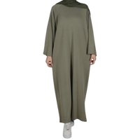 knitted abaya dress groen winter noenshop