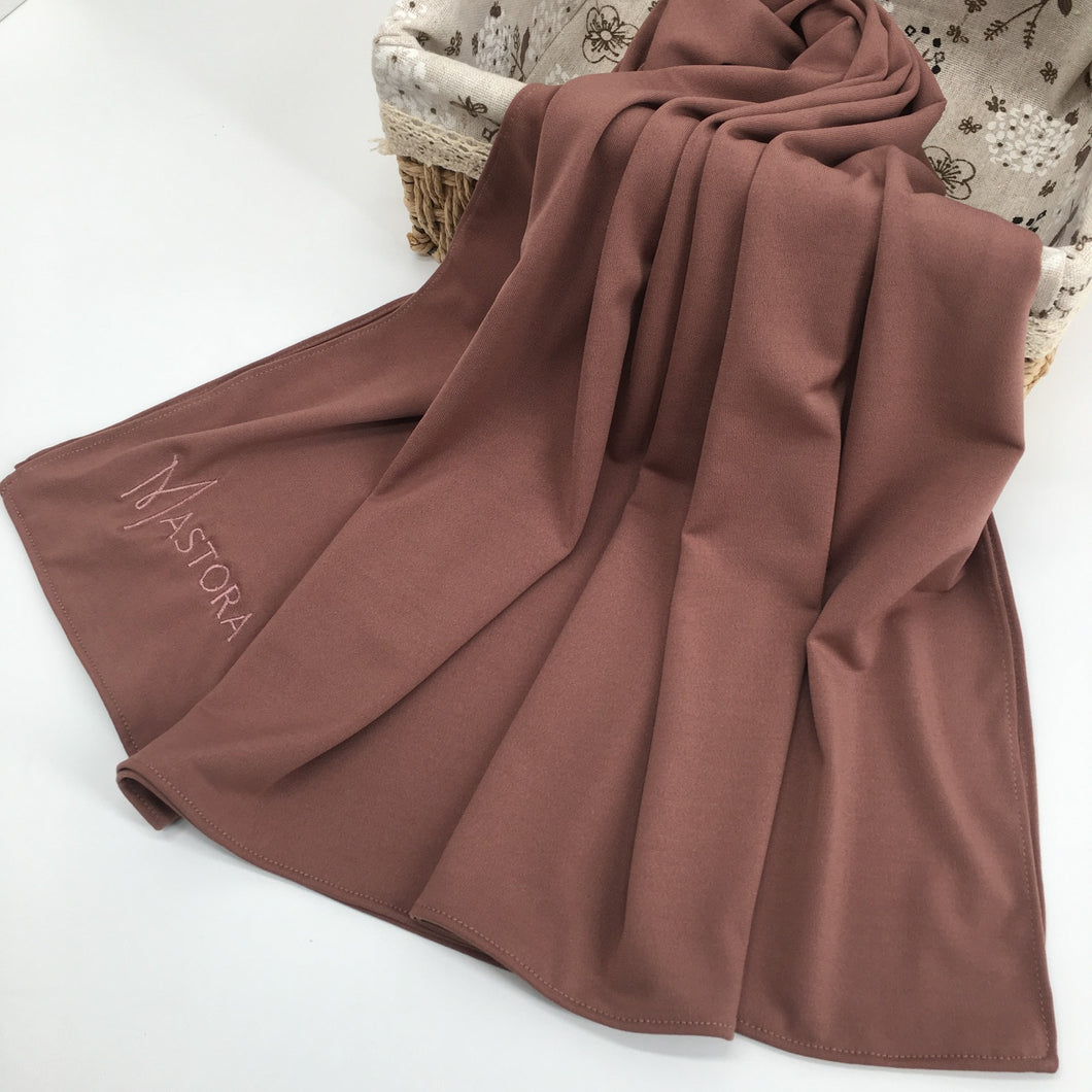 premium jersey hijab deep taupe color Mastora