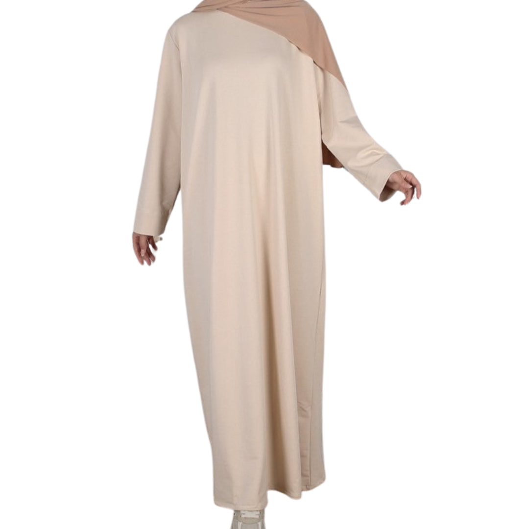 sweaterdress abaya beige noenshop